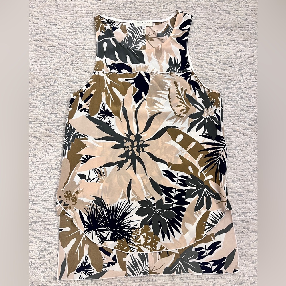 Rag & Bone 100% Silk Sleeveless Top Blouse - Size XXS